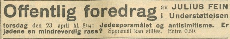 Foredrag 1936