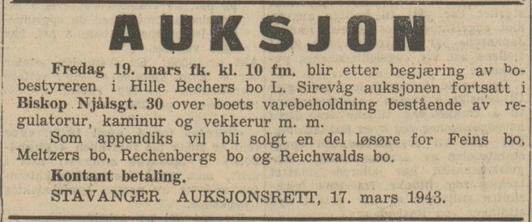 auksjon 19. mars