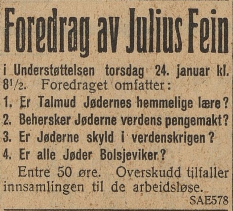 Foredrag 1929