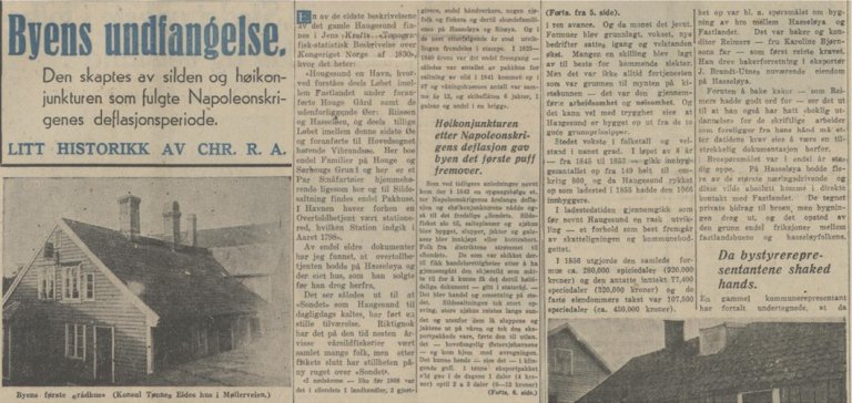 Avisartikkel 1941 om Haugesund