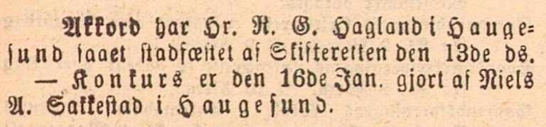 R. G. Hagland_auksjon annonse