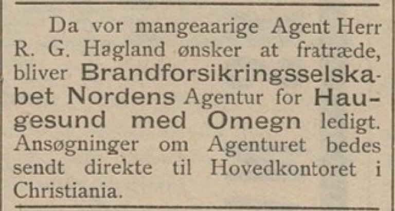 R.G. Hagland_forsikr