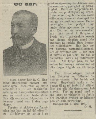 R. G. Hagland_80
