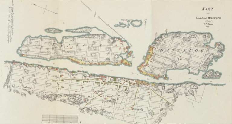 Kart Haugesund 1856