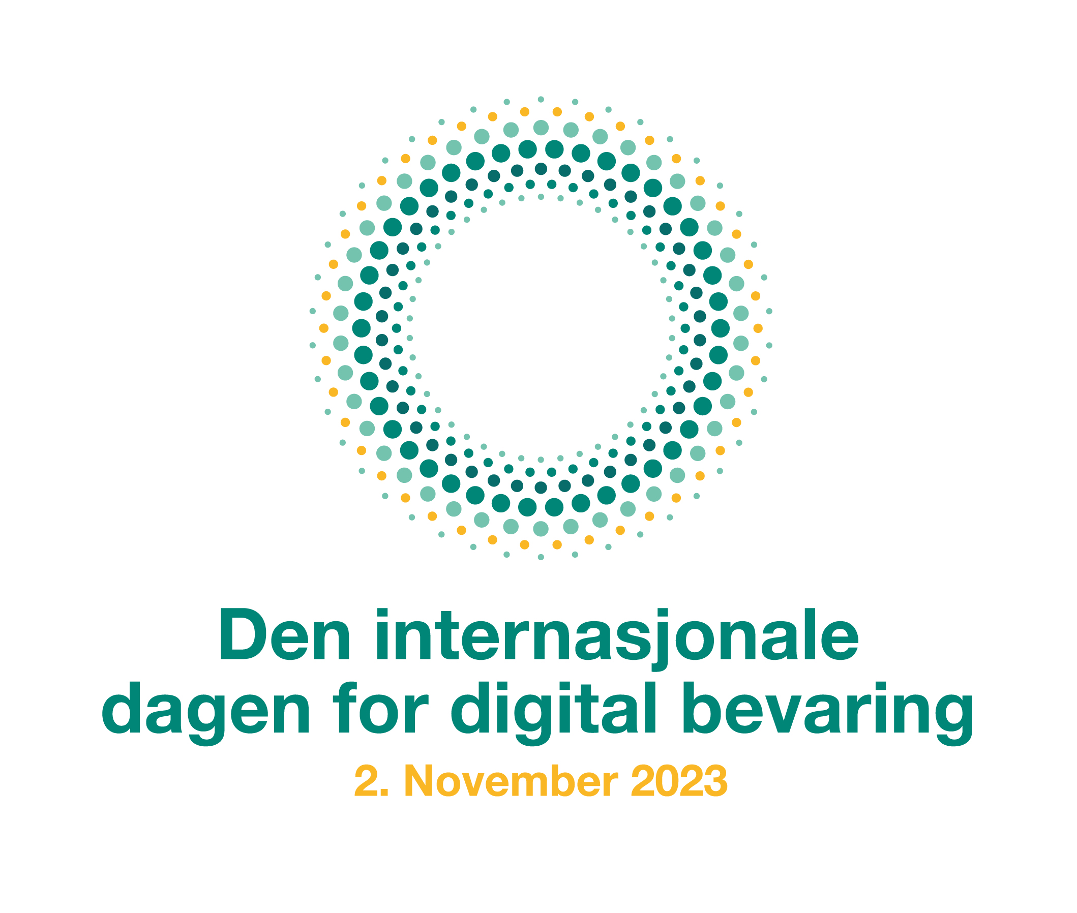 Bilde med teksten "Den internasjonale dagen for digital bevaring 2. november 2023"