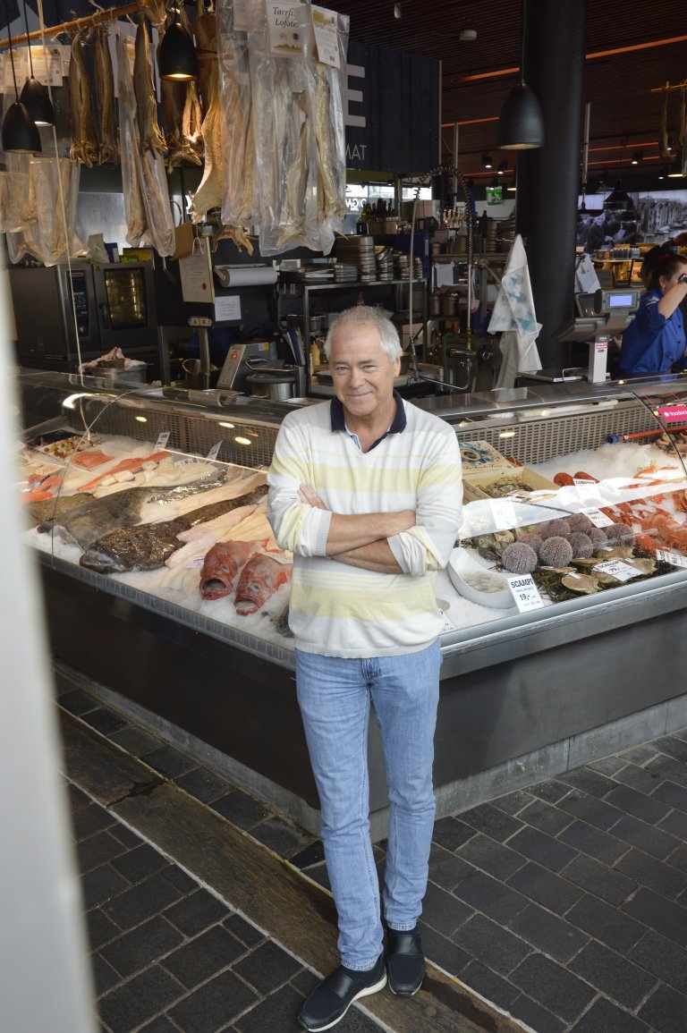 Terje Haram er leiar av ArkiVest og prosjektansvarleg for Norsk Sjømatarkiv. Her fotografert ved Fisketorget i Bergen.