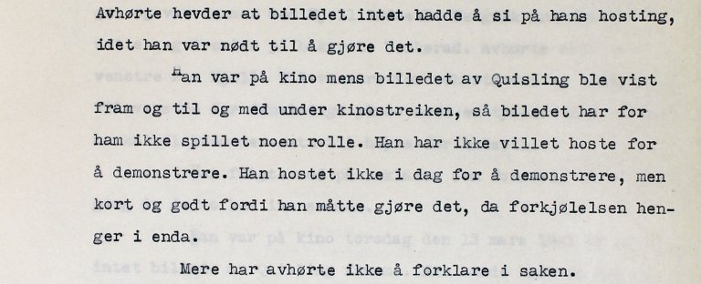 Fra avhøret med Kjell. Nord-Jarlsberg politikammer, justissaker nr. 246.