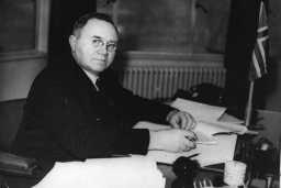 Johan Nygaardsvold (1879-1952), statsminister. PA-1209/Ub/44/3