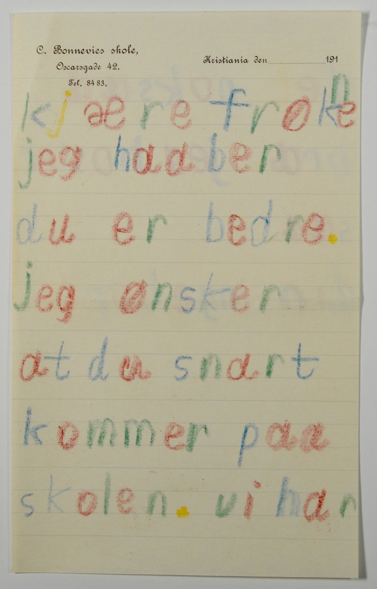 Brev til frøken 2, side 1