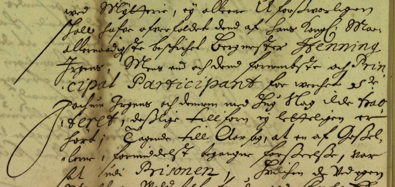 Utsnitt av visestattholder Ove Juuls brev datert 19. november 1670.