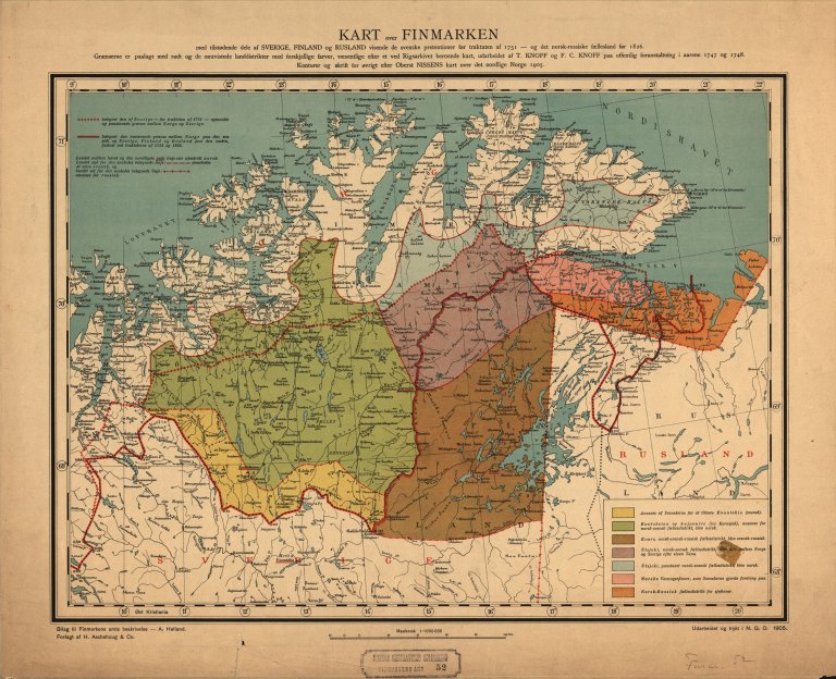 Bilde nr. 7 - Kart over Finnmark 1905