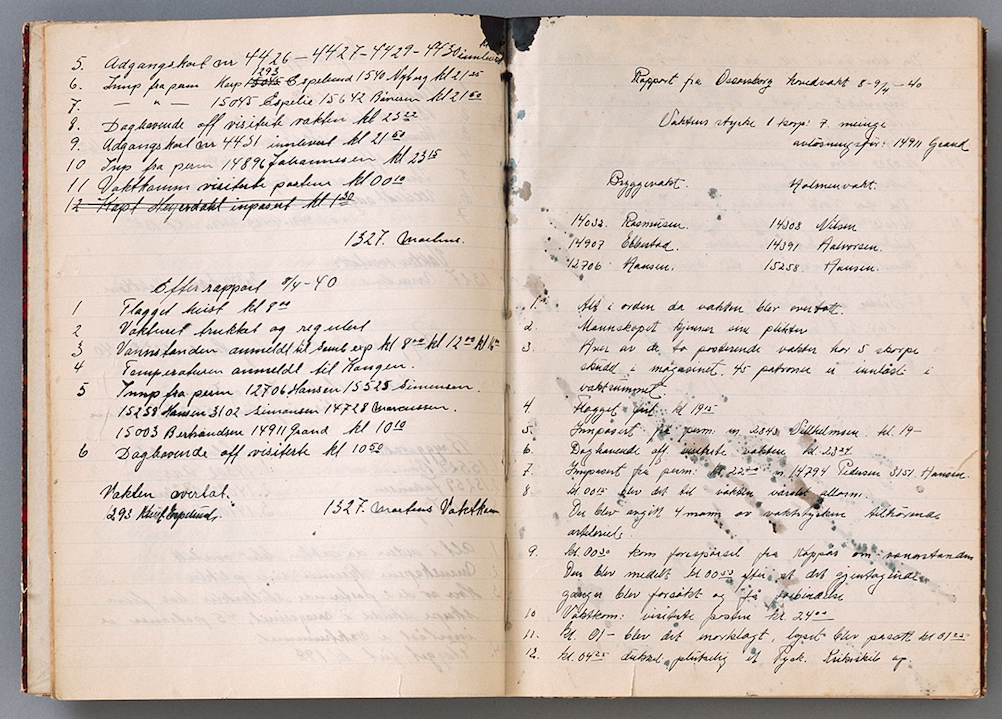Oscarsborg vaktjournal, 9. april 1940
