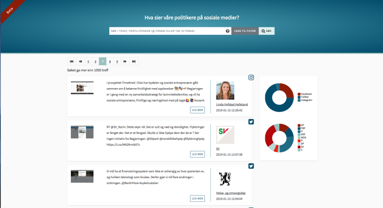 Hva sier våre politikere på sosiale media