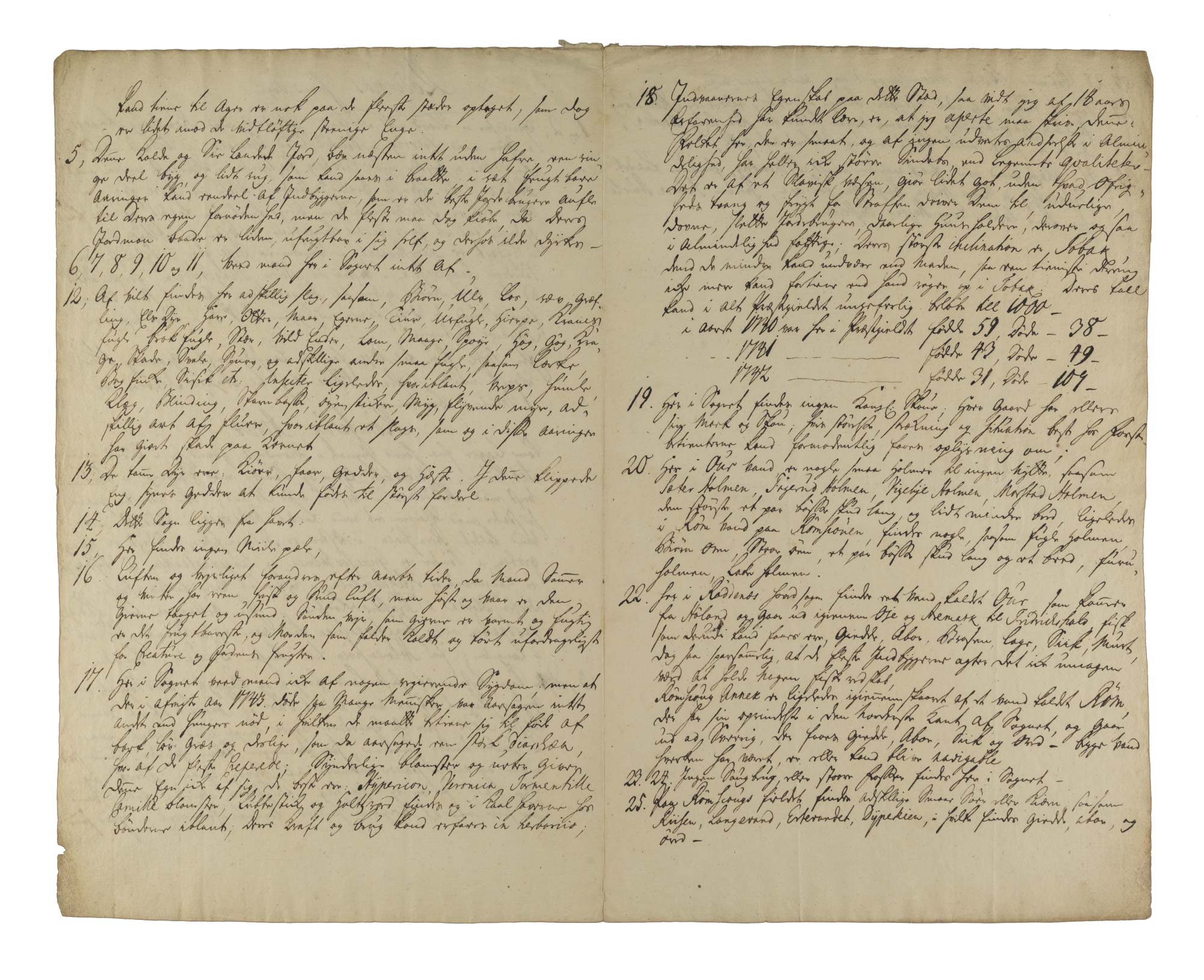 Norge i 1743_Kosthold og helse_Fldte og døde i Rømskog