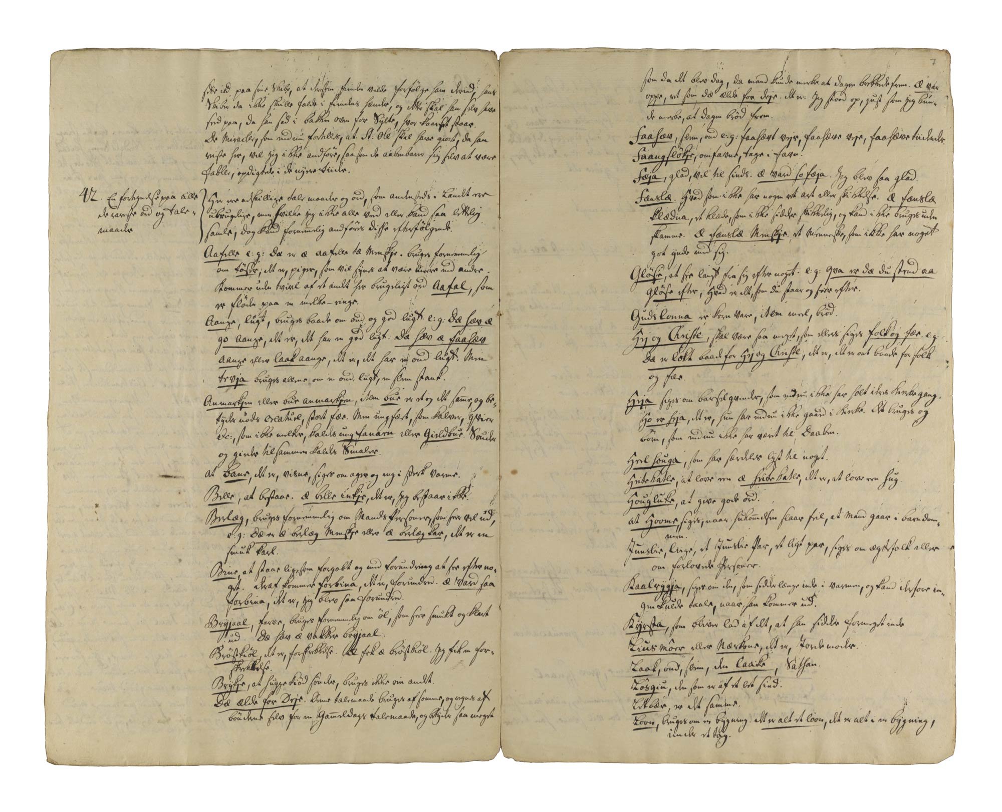 Norge i 1743_Folk og kultur_Dialektord